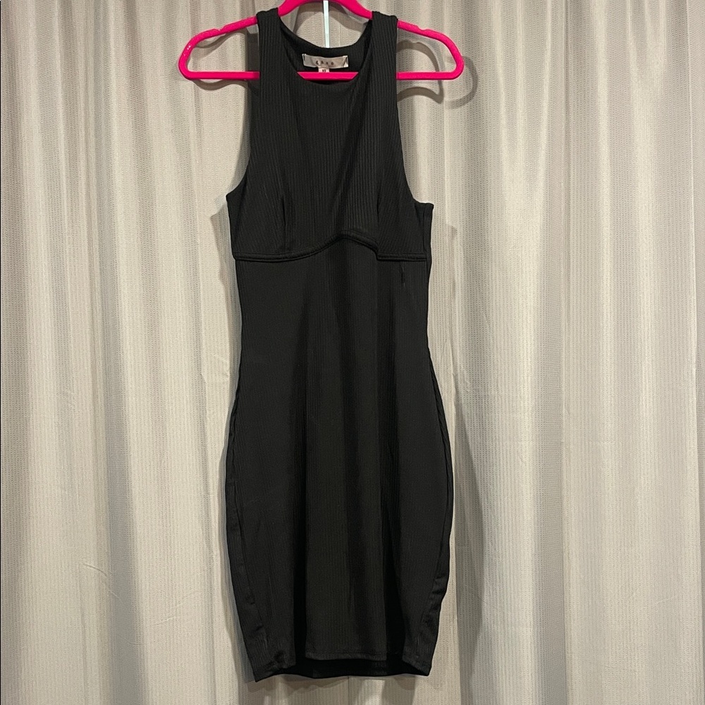 Gaze Black Sleeveless Mini Dress